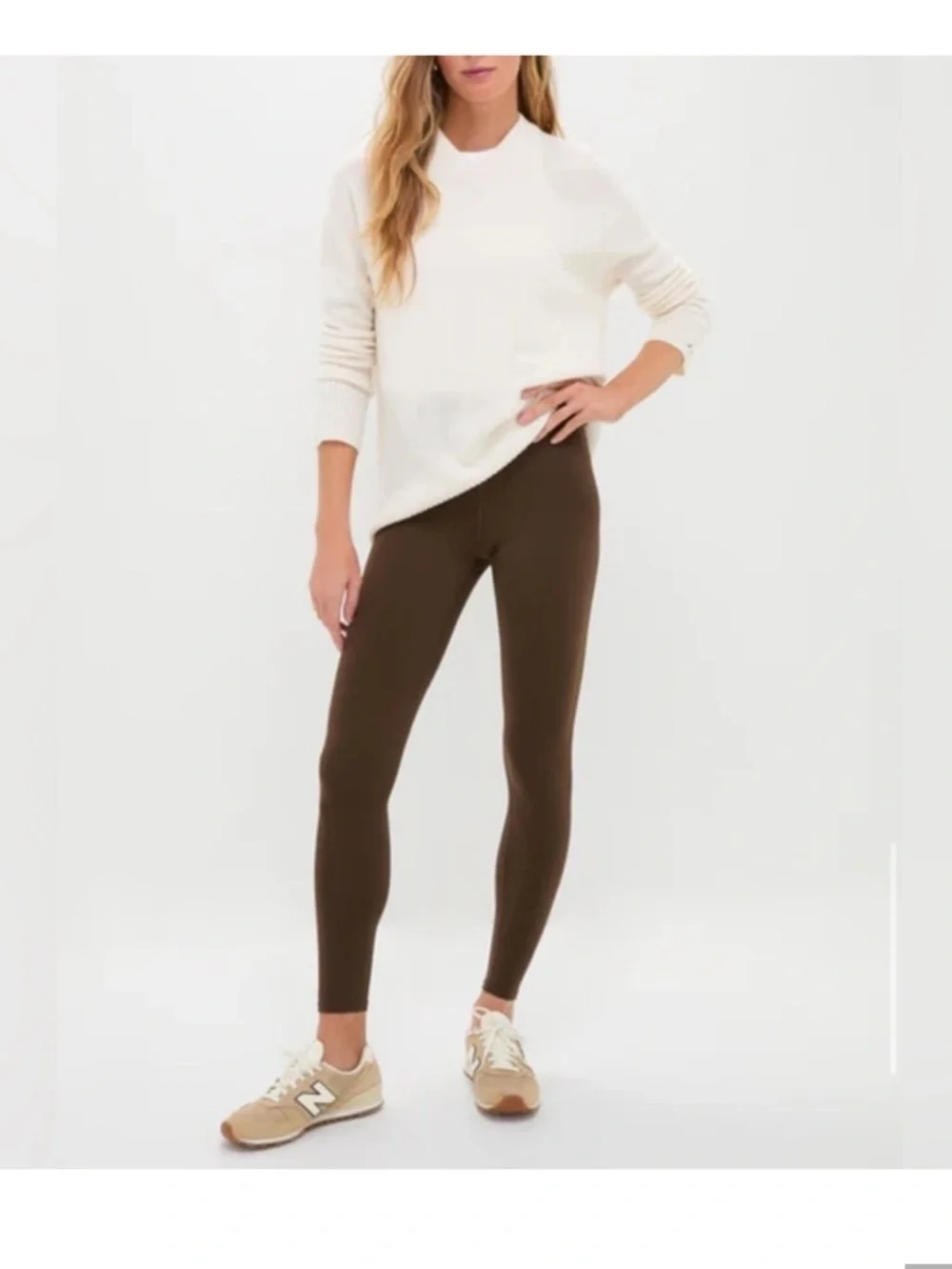 TNUCK SPORT Chocolate Brown High Rise Compression Spandex MacKenzie Legging Sz S
